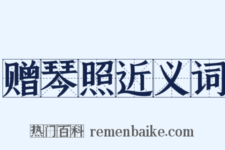 赠琴照近义词是什么意思的图片